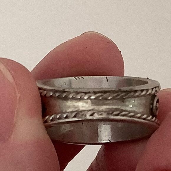 Sterling SILVER 925 TURMALIN FILIGREE WOMAN RING SIZE US 6.5 - Picture 5 of 10